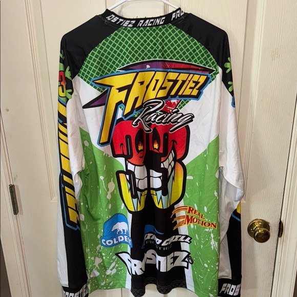 Men’s Frostiez High Speed XL Green and Black Long Sleeve Racing Shirt/Jersey - Picture 2 of 6